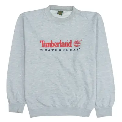 Timberland 90's Spellout Crew Neck Sweatshirt Grey Medium