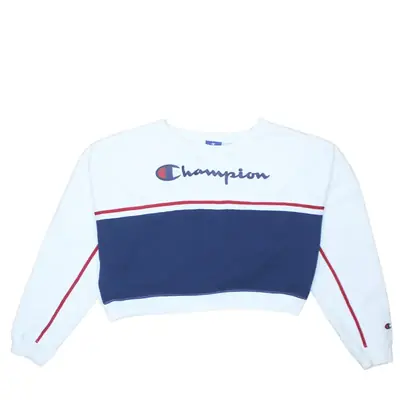 Vintage Champion 90's Spellout Crew Neck Sweatshirt - Women's Small Na