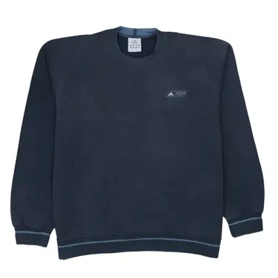 Adidas 90's Vintage Navy Blue Lightweight Sweatshirt Large