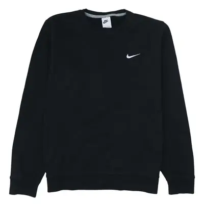 Vintage Nike 90's Swoosh Crew Neck Sweatshirt Men's Large Black