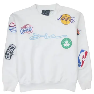 Vintage 90's NBA Los Angeles Lakers Crew Neck Sweatshirt L White
