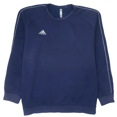 Adidas 90's Vintage Crew Neck Lightweight Sweatshirt XXLarge Navy