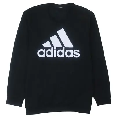 Vintage Adidas Black Spellout Sweatshirt XXXLarge 90s Crew Neck