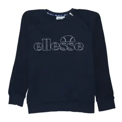 Ellesse Navy Blue Sweatshirt Men's Small Embroidered Logo Textured Sle