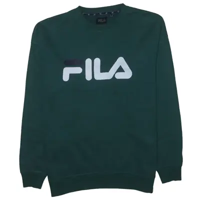 Fila Green Sweatshirt 00s Y2K - Size L