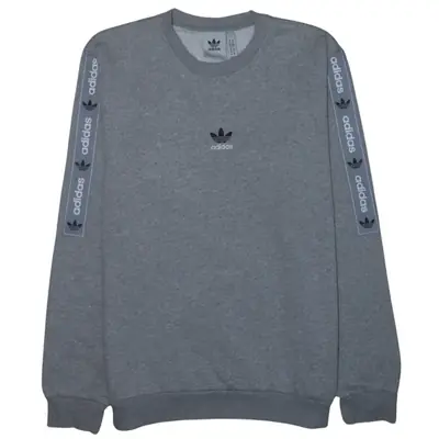 Adidas Grey Crew Neck Sweatshirt 00s Y2K – Size M