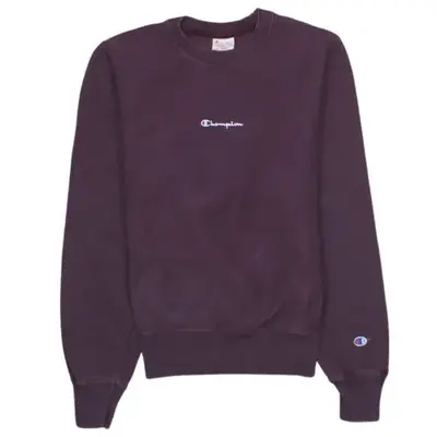 Champion Vintage 90's Deep Purple Fleece Crewneck Sweatshirt XS