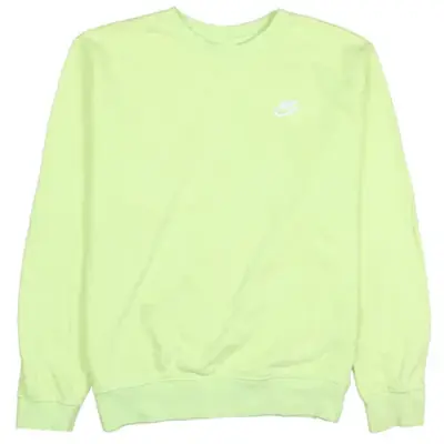 Nike Vintage 90's Men’s XS Lime Green Swoosh Logo Crewneck Sweatshirt