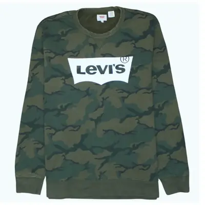 Levi's 90's Vintage Brown Spellout Crew Neck Sweatshirt 2XL