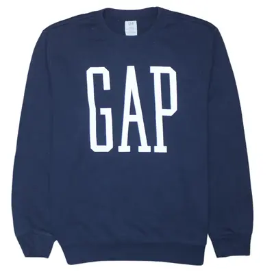 Gap 90's Vintage Spellout Navy Blue Crew Neck Sweatshirt Large