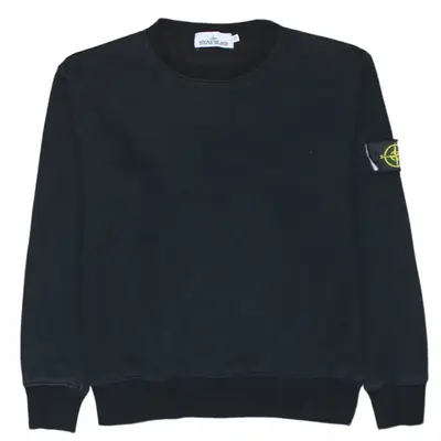 Stone Island Black Crew Neck Sweatshirt Medium 90s Vintage Lightweight