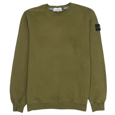 Stone Island 90s XXL Unisex Green Crewneck Vintage Sweatshirt