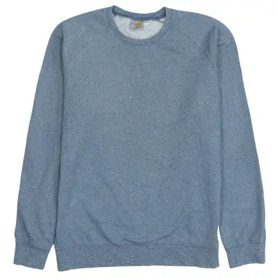 Vintage Carhartt 90's Navy Blue Plain Crew Neck Sweatshirt Large