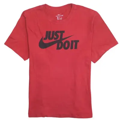 Nike Red Just Do It T Shirt Men’s XXLarge Printed Logo Short Sleeve Ca