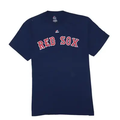 Majestic Navy Blue T Shirt Women’s Large Red Sox Uehara 19 Printed MLB