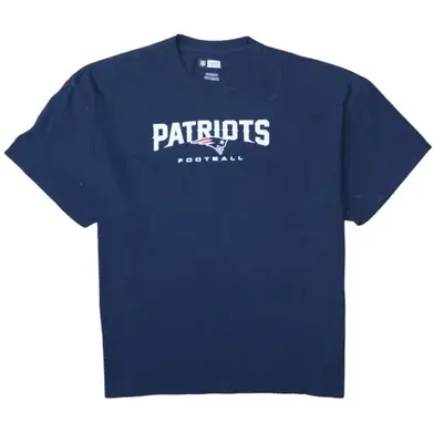 NFL Navy Blue T-Shirt Men's XXLarge Patriots Football Printed Logo Sho