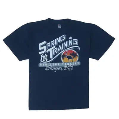 Majestic New York Yankees Spring Training T-Shirt Navy - L