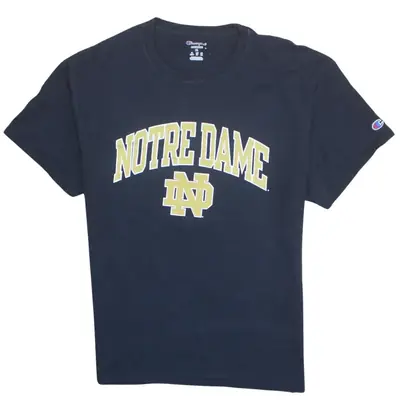 Champion Navy Notre Dame T Shirt 00s Y2K - Size L