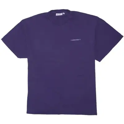 Carhartt Purple T Shirt Men's Medium Small Chest Logo Short Sleeve Cas
