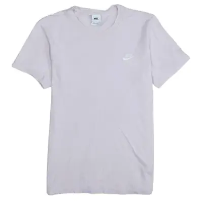 Nike Pale Pink T Shirt Men's Small Printed Swoosh Logo Casual Tee Top