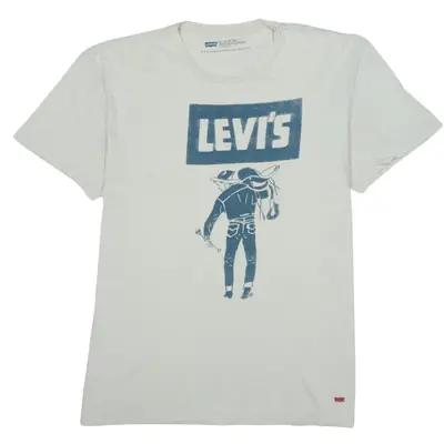 Levi's 90's Vintage Spellout Tee XXLarge Beige Cream