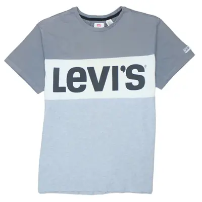 Levi's Vintage 90's Grey Spellout Short Sleeves T-Shirt Medium Cotton