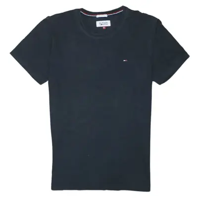 Tommy Hilfiger Vintage 90s Black Crew Neck T-Shirt Men's Medium