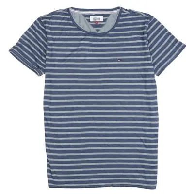 Vintage Tommy Hilfiger 90's Men's Navy Blue Crew Neck T-Shirt Small
