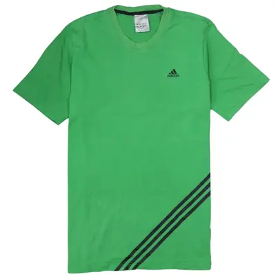 Adidas 90's Vintage Crew Neck T-Shirt Men's Medium Green Cotton Top