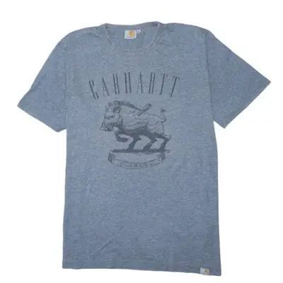 Carhartt Heather Grey T Shirt Women's XLarge Printed Boar Graphic Endu