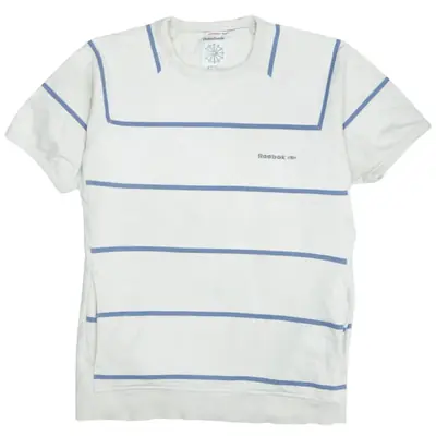 Vintage Reebok 90's White Crew Neck T-Shirt Men's Medium