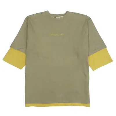 Vintage Reebok 90's Green Crew Neck T-Shirt XL Cotton