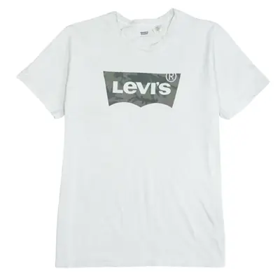 Levi's 90's Vintage White Spellout Crew Neck Tee Men's Large