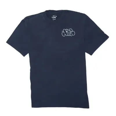 Nike Navy Blue T Shirt Men's Small Printed Chest Logo Casual Tee Top