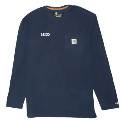 Carhartt Navy Blue Long Sleeve T Shirt Men’s Medium Embroidered Logo C