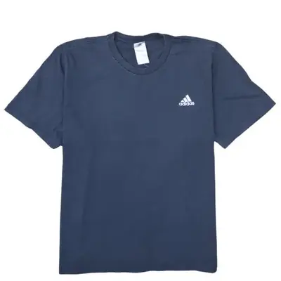 Adidas Navy Blue T Shirt Men's XXLarge Small Chest Logo Casual Tee Top
