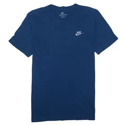 Nike Navy Blue T Shirt Men’s Small Embroidered Swoosh Logo Short Sleev