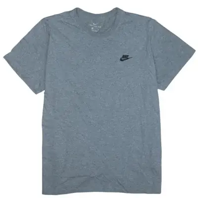 Nike Grey T Shirt Men’s XLarge Printed Swoosh Logo Crew Neck Casual Te