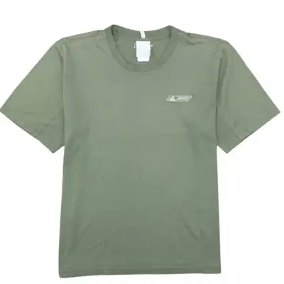 Adidas Khaki Green T Shirt Men's Large Small Chest Logo Casual Tee Top