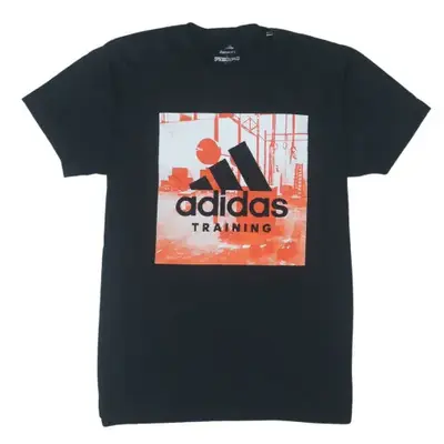 Adidas Black T Shirt Women’s Large Training Graphic Printed Logo Clima