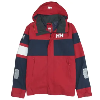 Vintage Helly Hansen 90's XL Red Hooded Windbreaker Jacket