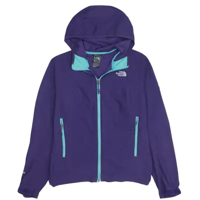 The North Face 90's Purple Hooded Full Zip Windbreaker Large