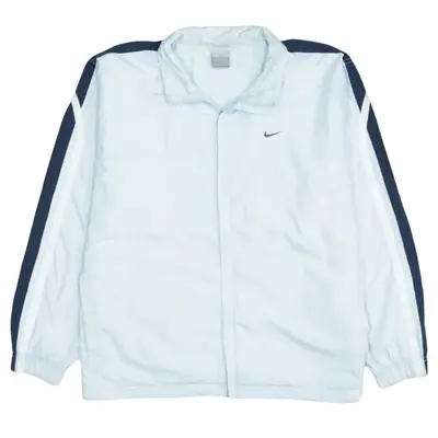 Vintage Nike 90's Swoosh Full Zip Windbreaker XLarge Blue
