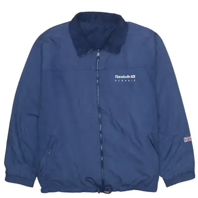 Reebok 90's Navy Blue Lightweight Full Zip Windbreaker XXLarge