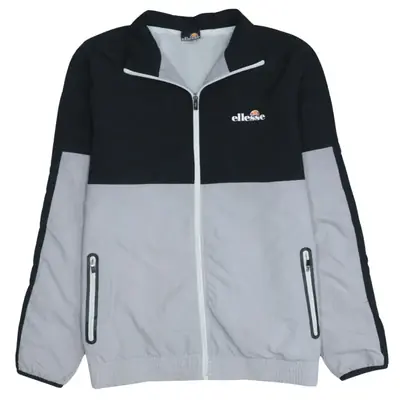 Ellesse 90's Retro Black Lightweight Windbreaker XLarge