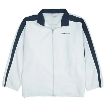 Reebok 90's Vintage Windbreaker Jacket XLarge White Lightweight Full Z
