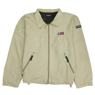 Napapijri 90's Vintage Lightweight Full Zip Windbreaker Men's Large Be