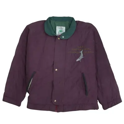 Kappa 90's Vintage Lightweight Purple Windbreaker XLarge Full Zip