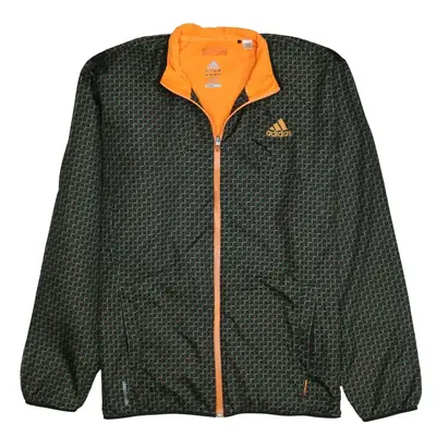 Adidas 90's Vintage Lightweight Full Zip Windbreaker Jacket Black Larg
