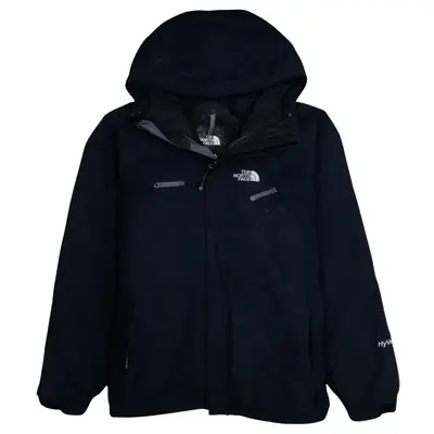 Vintage The North Face 90's Black Hooded Windbreaker Medium